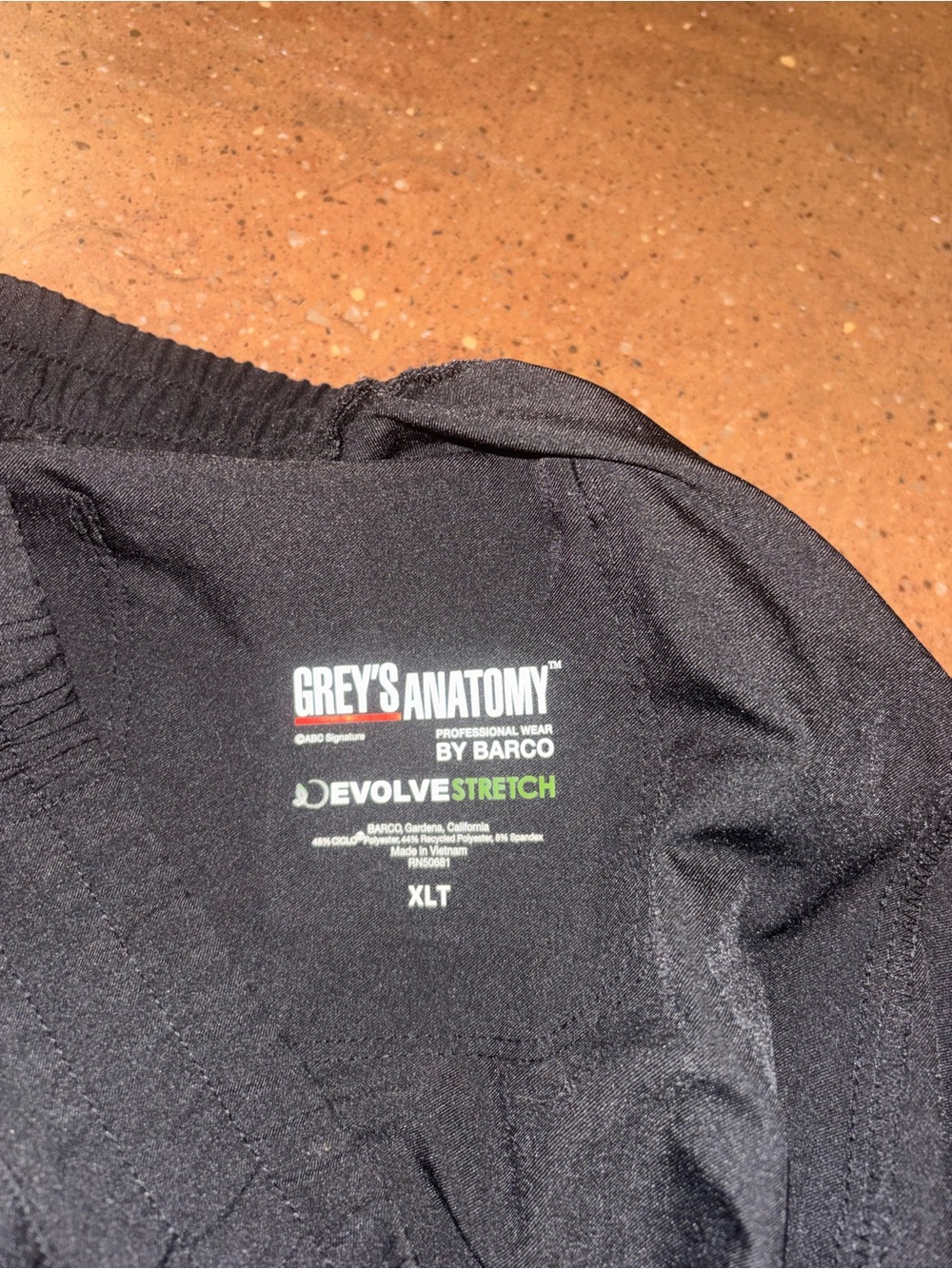 Grey’s Anatomy Evolve Stretch Black Scrub Pants XLT Barco Tall Cargo - Picture 4 of 4
